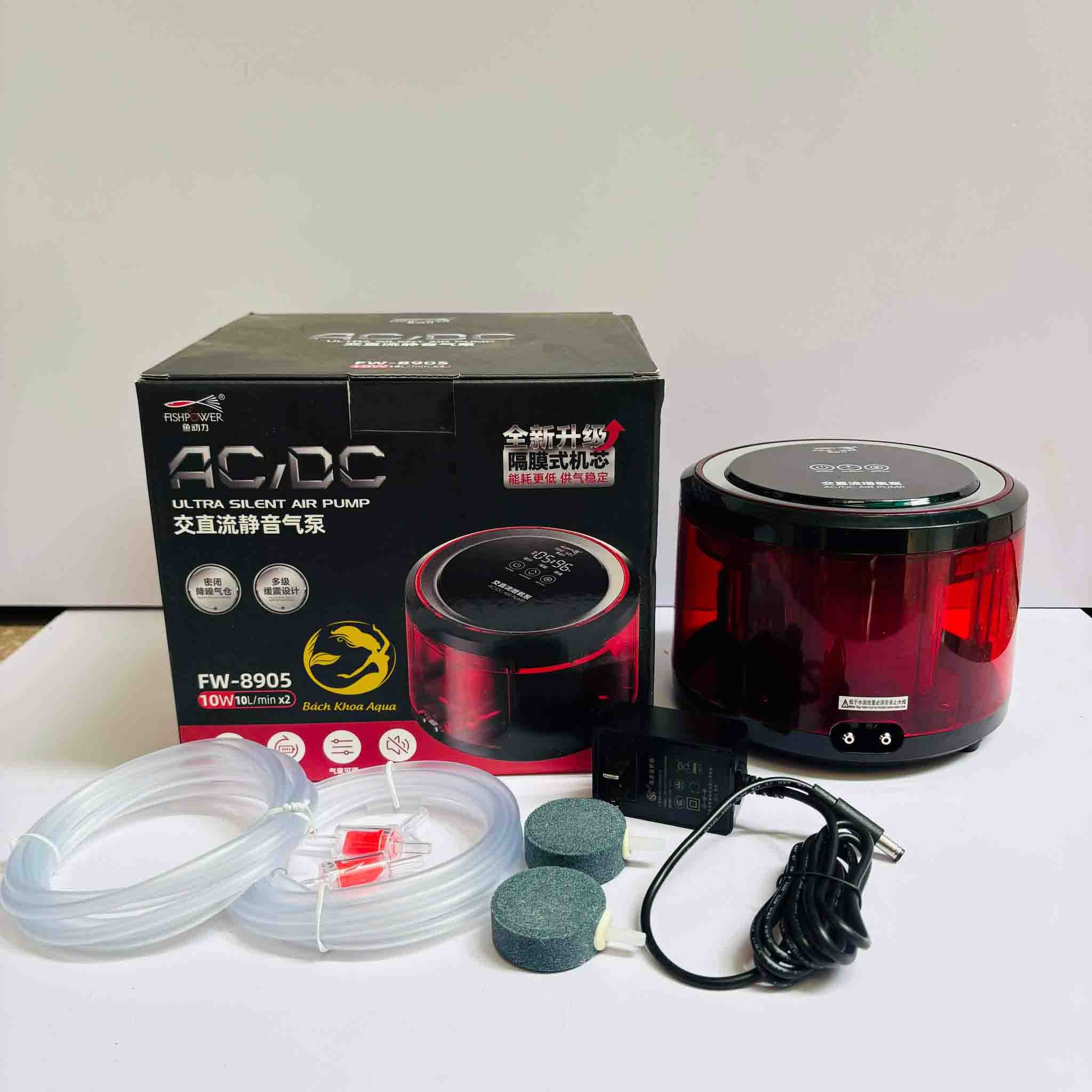 Máy sủi tích điện Fish Power FW-8905 2 vòi